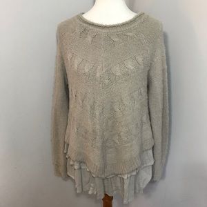 ❤️5 for $25❤️ ODDY soft tiered ruffle sweater